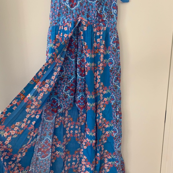 Sandro Plunging Floral Print Slit Dress - Picture 7 of 8